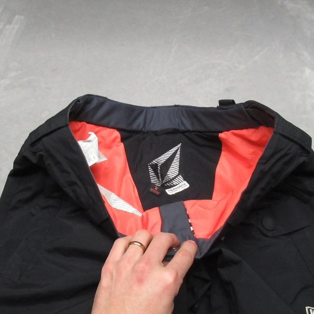 Volcom Snow Pants Mens‎ Large Black Thermonite Insulated Waterproof Slopes 38x33